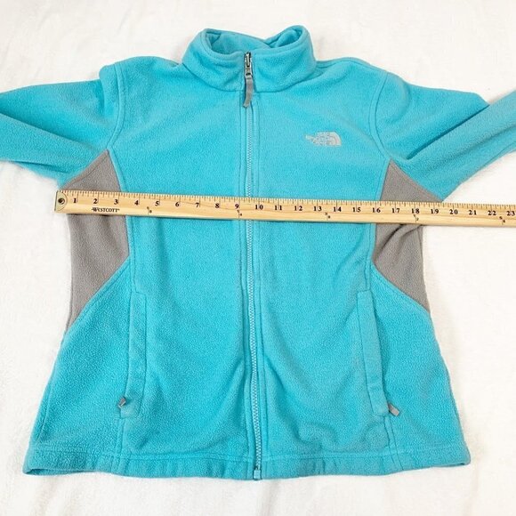 The North Face blue long sleeve fleece full zipper lightweight jacket - Picture 8 of 9